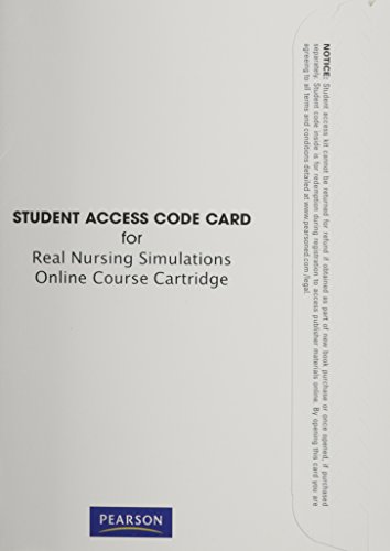 Book Student Access Code Card for Real Nursing Simulations Facilitators Guide free