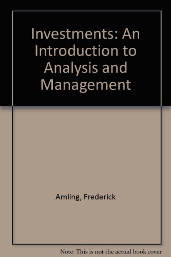 Book Investments: An Introduction To Analysis And Management free