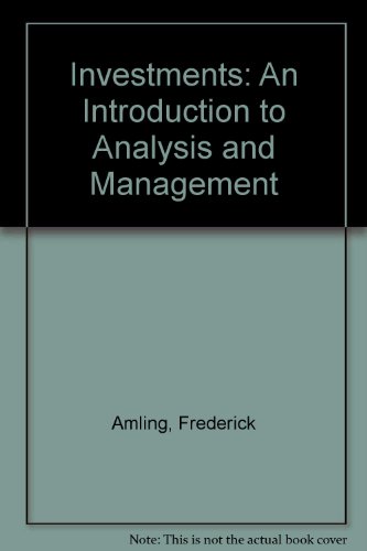 Book Investments: An Introduction To Analysis And Management free