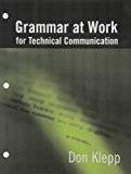 Book Grammar At Work for Technical Communication free