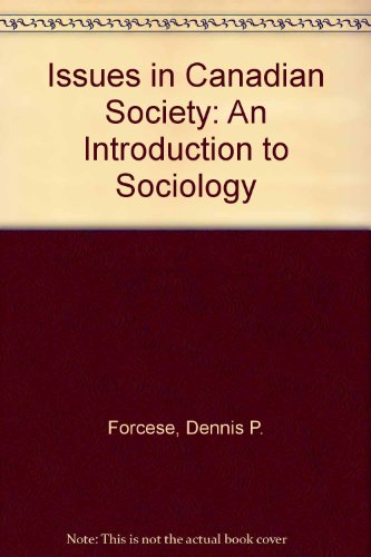 Book Issues in Canadian society: An introduction to sociology free