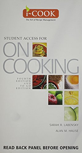 Book Icook Access Code for on Cooking, 4th Edition/ On Cooking, to Go Edition free
