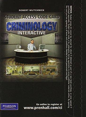 Book Criminology Interactive -- Access Card free