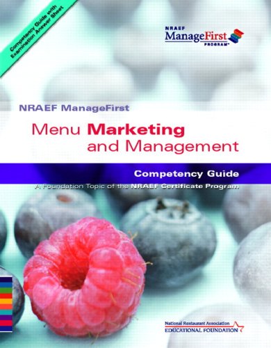 Book ManageFirst: Menu Marketing and Management with Pencil/Paper Exam and Test Prep free