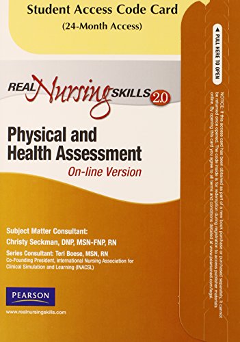 Book Real Nursing Skills 2.0 -- Access Card -- for Real Nursing Skills: Physical & Health Assessment free