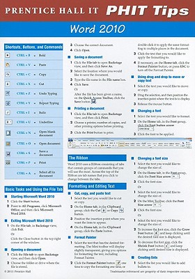 Book Prentice Hall Word 2010 PHIT Tip free