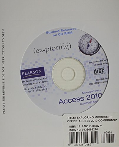 Book Student Cd For Exploring Microsoft Office Access 2010 Comprehensive free