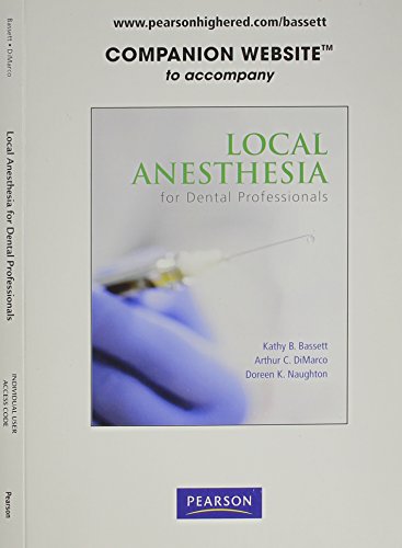 Book Companion Website Access Code Card for Local Anesthesia for Dental Professionals free