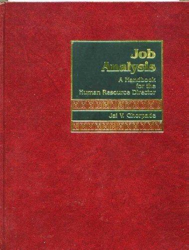 Book Job Analysis: A Handbook for the Human Resource Director free