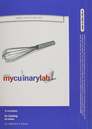 Book MyCulinaryLab without Pearson eText -- Standalone Access Card -- for On Cooking free