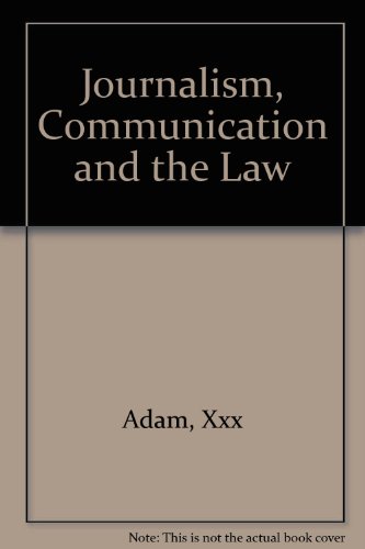Book Journalism, Communication and the Law free
