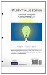 Book Student Value Edition for Financial & Managerial Accounting Plus Myaccountinglab Student Access Code Card Package free