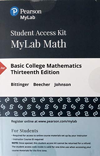 Book MyLab Math with Pearson eText -- 24 Month Standalone Access Card -- for Basic College Mathematics free