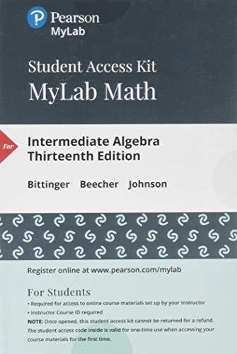 Book MyLab Math -- 24 Month Standalone Access Card -- for Intermediate Algebra free