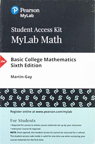 Book MyLab Math with Pearson eText -- 24 Month Standalone Access Card -- for Basic College Mathematics free
