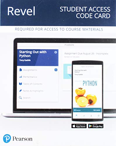 Book Revel for Starting Out With Python -- Access Card free