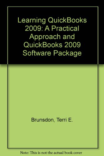 Book Learning Quickbooks 2009: A Practical Approach and QuickBooks 2009 Software Package free