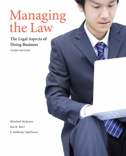Book Managing the Law: The Legal Aspects of Doing Business with MyBusinessLawLab free