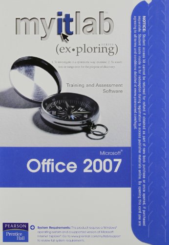 Book Myitlab for Exploring Office 2007 free