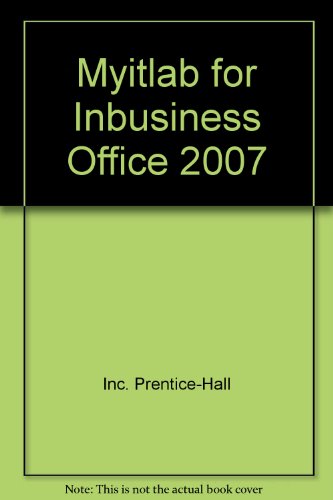 Book Myitlab For Inbusiness Office 2007 free
