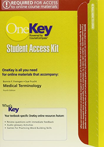 Book One Key-coursecompass, Student Access Card For Medical Terminology: A Living Language free