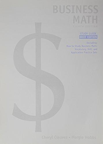 Book Study Guide for Business Math, Brief and Study Guide Package free