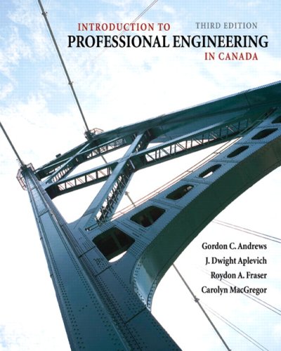 Book Introduction to Professional Engineering in Canada, Third Canadian Edition (3rd Edition) free