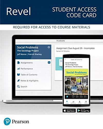 Book Revel for The Sociology Project: Social Problems -- Access Card (Mysoclab) free
