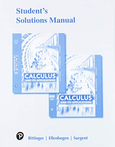 Book Student Solutions Manual for Calculus and Its Applications 2e and Calculus and Its Applications, Brief Version 12e free