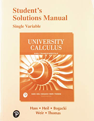 Book Student Solutions Manual Single Variable for University Calculus: Early Transcendentals free