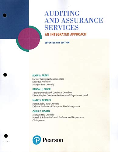 Book Auditing and Assurance Services: An Integrated Approach (17th Edition), Loose-leaf Version free