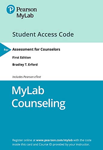 Book MyLab Counseling with Pearson eText for Assessment for Counselors (12 Months) free