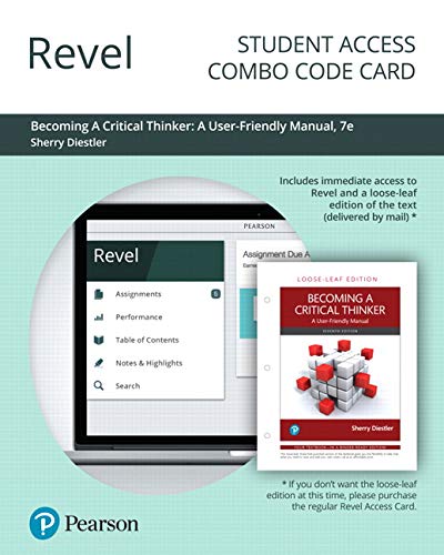 Book Revel for Becoming a Critical Thinker: A User-Friendly Manual -- Combo Access Card free