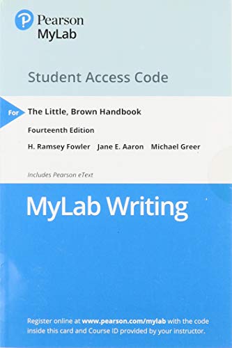 Book NEW MyLab Writing with Pearson eText -- Standalone Access Card -- for Little Brown Handbook (14th Edition) free