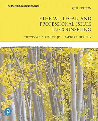 Book Ethical, Legal, and Professional Issues in Counseling (The Merrill Counseling) free