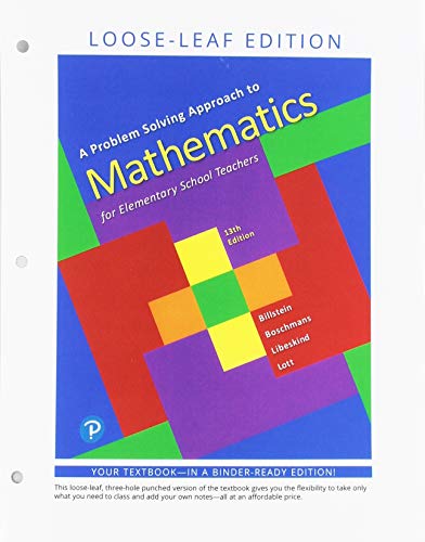 Book A Problem Solving Approach to Mathematics for Elementary School Teachers, Loose-Leaf Edition free