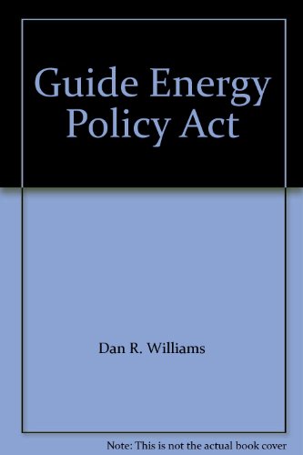 Book Guide Energy Policy Act free