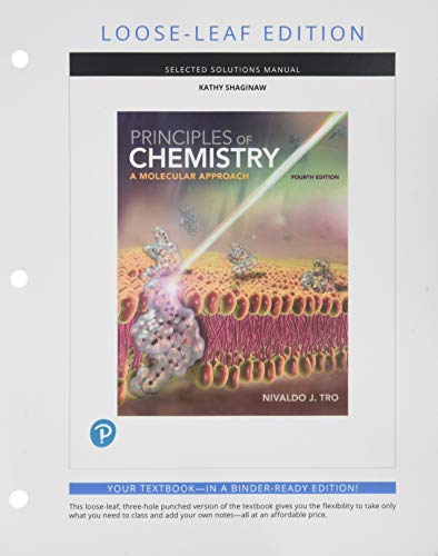 Book Selected Solutions Manual for Principles of Chemistry: A Molecular Approach, Loose Leaf Edition free