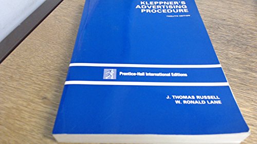 Book Kleppner's Advertising Procedure free