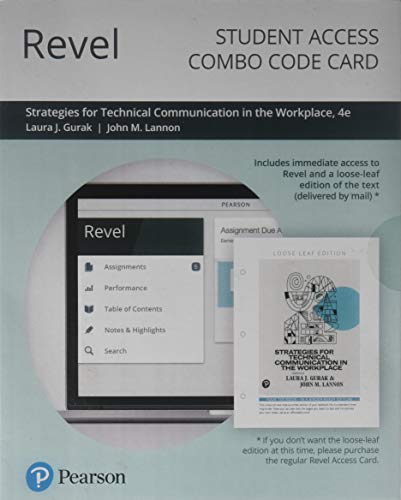 Book Revel for Strategies for Technical Communication in the Workplace -- Combo Access Card free