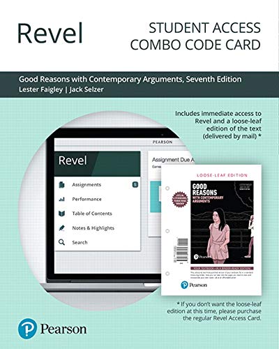 Book Revel for Good Reasons with Contemporary Arguments -- Combo Access Card free