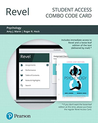 Book Revel for Psychology -- Combo Access Card free