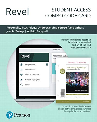 Book Revel for Personality Psychology: Understanding Yourself and Others -- Combo Access Card free