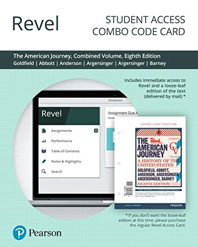 Book Revel for The American Journey: A History of the United States, Combined Volume -- Combo Access Card free