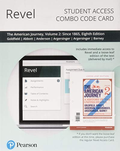 Book Revel for The American Journey: A History of the United States, Volume 2 (Since 1865) -- Combo Access Card free