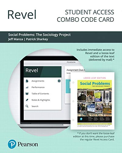 Book Revel for The Sociology Project: Social Problems -- Combo Access Card free