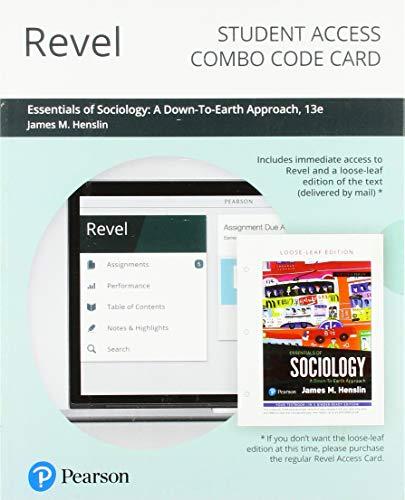Book Revel for Essentials of Sociology: A Down-To-Earth Approach -- Combo Access Card free