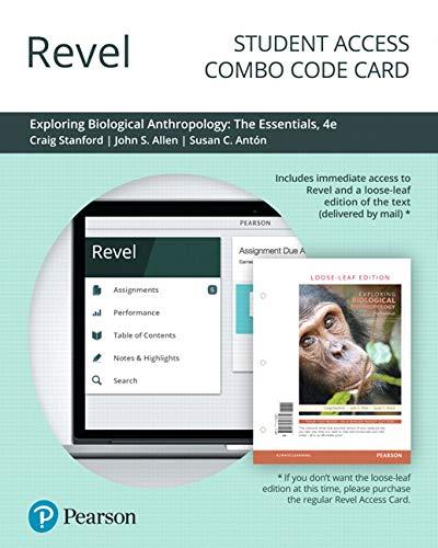 Book Revel for Exploring Biological Anthropology: The Essentials -- Combo Access Card free