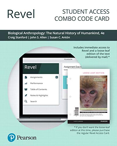 Book Revel for Biological Anthropology: The Natural History of Humankind -- Combo Access Card free
