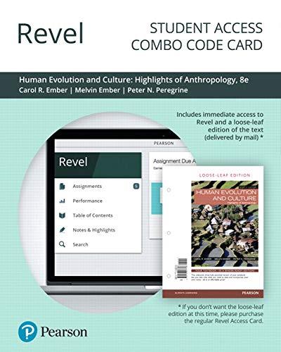 Book Revel for Human Evolution and Culture: Highlights of Anthropology -- Combo Access Card free